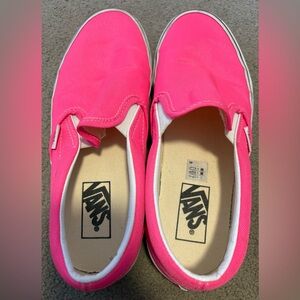 Vans NEON Pink Slip-On Shoes